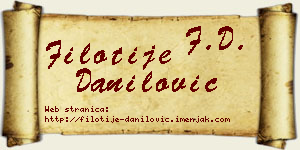 Filotije Danilović vizit kartica